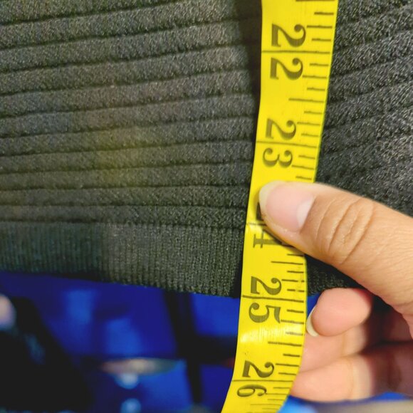 Eloquii Womens Plus Black Cowl Neck Sweater Size 22/24 Ribbed Pattern - Picture 7 of 7